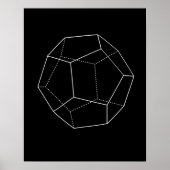 Black Dodecahedron Poster (Voorkant)