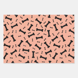 Black Dog Botten Design Inpakpapier Vel