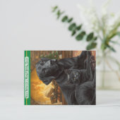 Black Dog Cat Warm Wishes Holiday Postcard Feestdagenkaart (Staand voorkant)