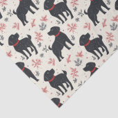 Black Dog Christmas Tissue Paper Tissuepapier (Detail)