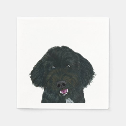 Black Dog Cocktail Napkins Servet (Voorkant)