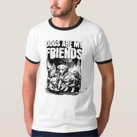 Black Dog design Stijl: Mannen T-shirt (Voorkant)