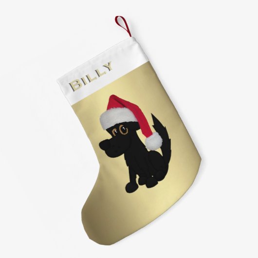 Black Dog gepersonaliseerd Kleine Kerstsok (Achterkant (Hangend))