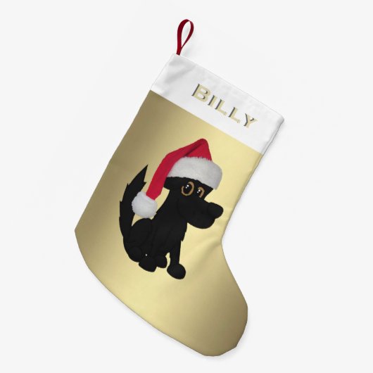 Black Dog gepersonaliseerd Kleine Kerstsok (Voorkant (Hangend))