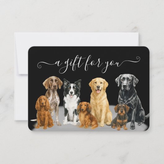 Black Dog Grooming Pet Boarding Cadeaubon (Voorkant)