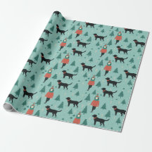 Black Dog Kerst inpakpapier