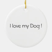 Black Dog-kerstversiering Keramisch Ornament (Achterkant)