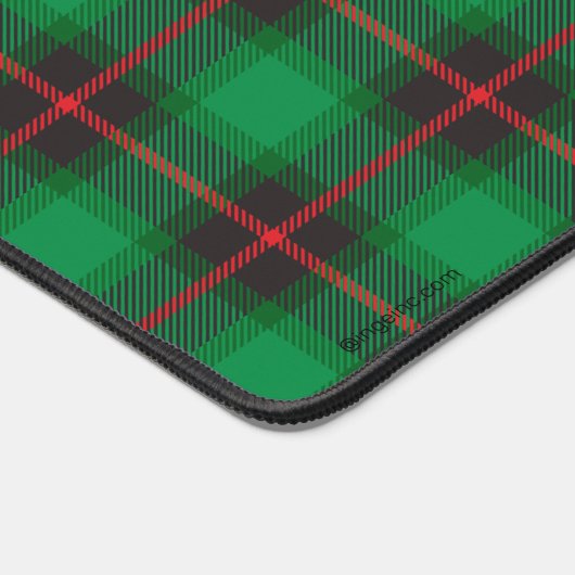 Black Dog Lab Groene Schotse Patroon Desk Mat (Hoek)