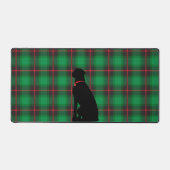 Black Dog Lab Groene Schotse Patroon Desk Mat (Voorkant)