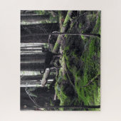 Black Dog Lab Shepherd Forest Bossen Afbeelding Fo Legpuzzel (Verticaal)