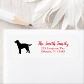 Black Dog Labrador Pup-adres Etiket (Insitu)