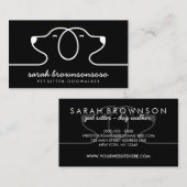 Black Dog Line Logo Petsitter vet Visitekaartje (Voorkant / Achterkant)