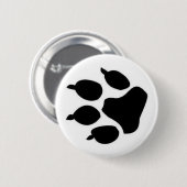 Black Dog Paw Print Button (Voorkant /achterkant)