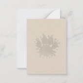 Black Dog Paw Watercolor Personalized Stationery Notitiekaartje (Achterkant)