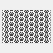 Black Dog Pawprint Building Blocks Inpakpapier Vel (Voorkant)