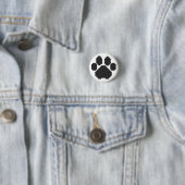Black Dog Pawprint Building Blocks Ronde Button 3,2 Cm (In situ)