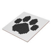 Black Dog Pawprint Building Blocks Tegeltje (Zijkant)