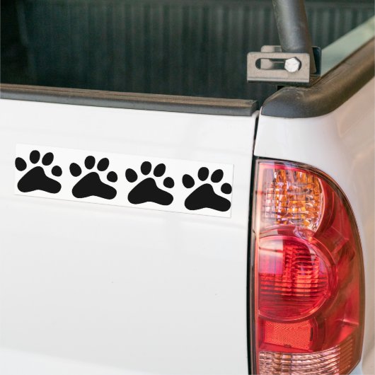 Black Dog Paws Bumpersticker (Op Truck)
