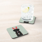 Black Dog Reindeer-kerstlampjes Bier Onderzetter (Rechterzijde)