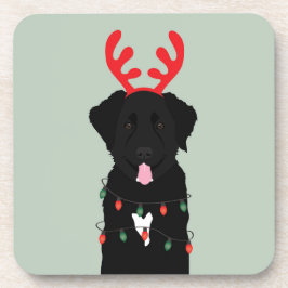 Black Dog Reindeer-kerstlampjes Bier Onderzetter