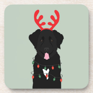 Black Dog Reindeer-kerstlampjes Bier Onderzetter