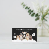 Black Dog Spa Salon Sitting Bath Groomer Visitekaartje (Staand voorkant)