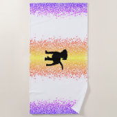 Black Dog Sparkle Beach Towel Strandlaken (Voorkant)