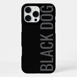 Black Dog - Typografie Case iPhone 16 Pro Max Hoesje