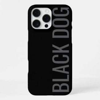 Black Dog - Typografie Case iPhone 16 Pro Max Hoesje