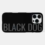 Black Dog - Typografie Case iPhone Hoesje (Achterkant horizontaal)