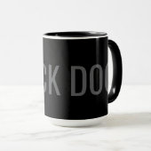 Black Dog - Typografie Mok (Voorkant rechts)