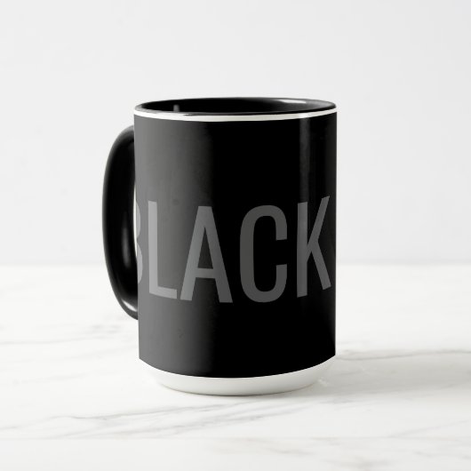 Black Dog - Typografie Mok (Voorkant links)
