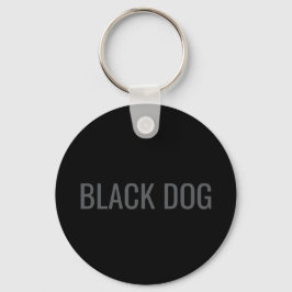 Black Dog - Typografie Sleutelhanger
