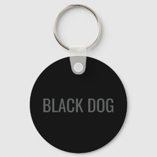 Black Dog - Typografie Sleutelhanger