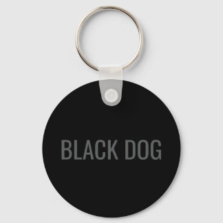 Black Dog - Typografie Sleutelhanger