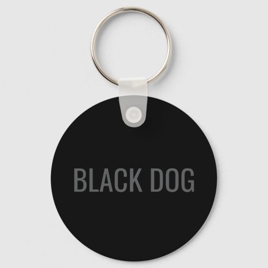 Black Dog - Typografie Sleutelhanger (Voorkant)