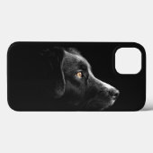 Black Dog Watching Case-Mate iPhone Case (Achterkant (horizontaal))