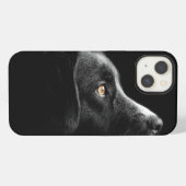 Black Dog Watching iPhone Hoesje (Achterkant horizontaal)