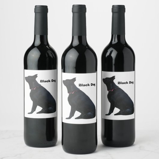Black Dog Wine Label Wijn Etiket (Flessen)