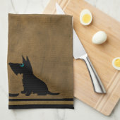 Black Dogs Towel Theedoek (Quarter Fold)