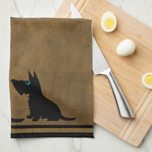 Black Dogs Towel Theedoek (Quarter Fold)