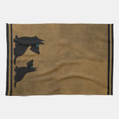 Black Dogs Towel Theedoek (Horizontaal)