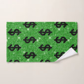 Black Dollar Sign Money Entrepreneur Wall Street Bad Handdoek (Handdoek)