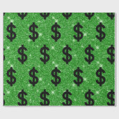 Black Dollar Sign Money Entrepreneur Wall Street Cadeaupapier (Vlak)