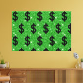 Black Dollar Sign Money Entrepreneur Wall Street Canvas Afdruk (Insitu (Woonkamer))