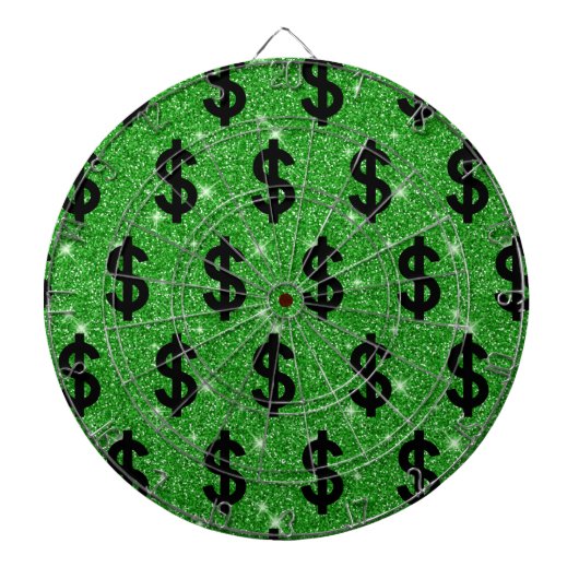 Black Dollar Sign Money Entrepreneur Wall Street Dartbord (Voorkant)