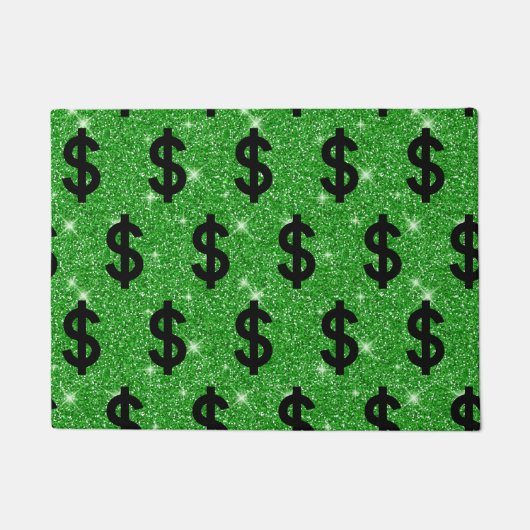 Black Dollar Sign Money Entrepreneur Wall Street Deurmat (Voorkant)