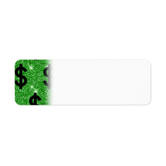 Black Dollar Sign Money Entrepreneur Wall Street Etiket (Voorkant)