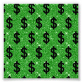 Black Dollar Sign Money Entrepreneur Wall Street Foto Afdruk (Voorkant)