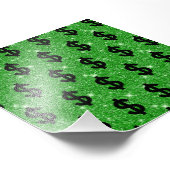 Black Dollar Sign Money Entrepreneur Wall Street Foto Afdruk (Hoek)